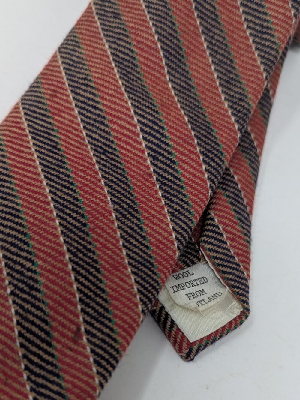 British wool tie - wear with your tweed and houndstooth. Narrow. Vintage Classic